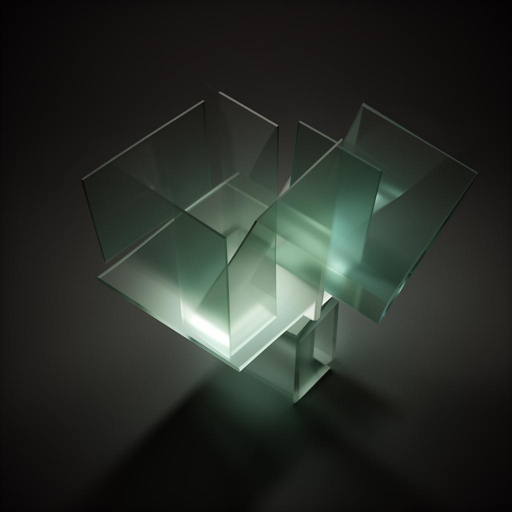 Abstract architectural composition representing layered AI systems